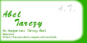 abel tarczy business card